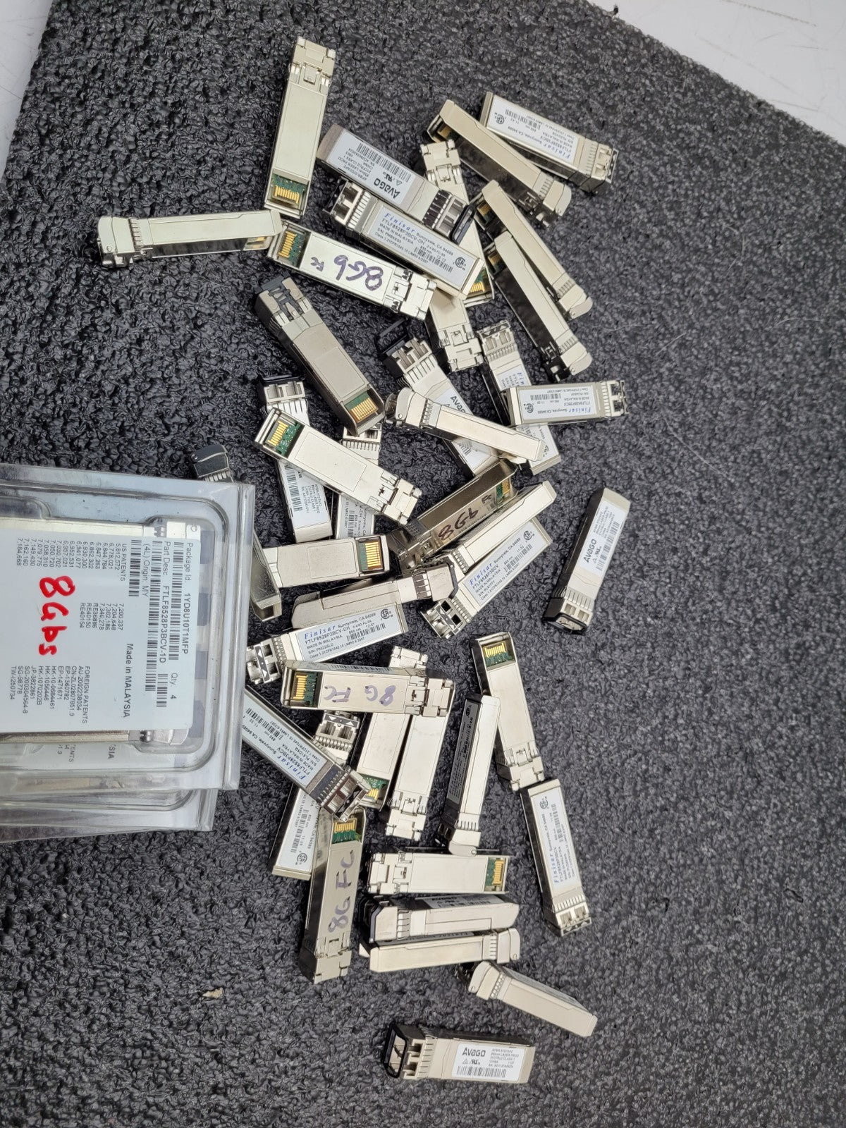 Lot of 54x Finisar Avago FTLF8528P3BCV 8GB 150m SFP+ FC Mini-GBIC Transceiver
