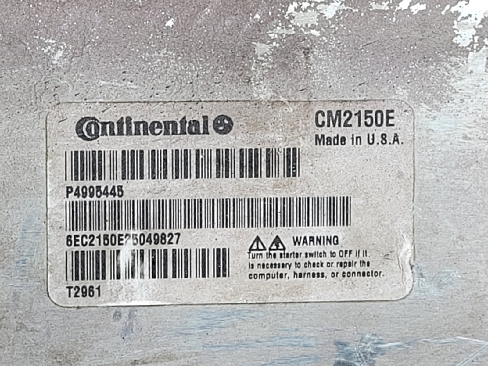 Continental Cummins Middle  CM2150E P4995445 ECU ECM Module  [D]