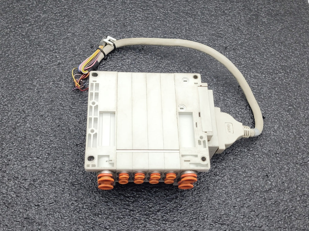 SMC SS5Y5-10F1-04B-N7 Pneumatic Dual Acting 4x Solenoid Valve Block