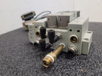 Numatics 5 Valve Solenoid 041SA400M0000F Pneumatic Manifold Set 3 Blocks DB25 B