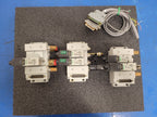 Numatics 5 Valve Solenoid 041SA400M0000F Pneumatic Manifold Set 3 Blocks DB25 B