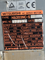Mitsubishi HA203NC-S 3.5kW 3000RPM 170V 100Hz AC Servo Motor Unit A