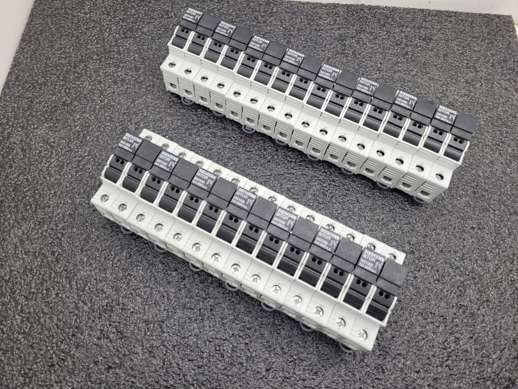 Lot of 15x SIEMENS SITOR Double Fuse Hoder DIN 3NC1092 AC-22B 50-60Hz 32A 400V