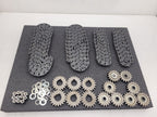 Lot of 3 Timing Roller chain sprocket set multiple 10T - 20T Numbered 74 BRH BRN