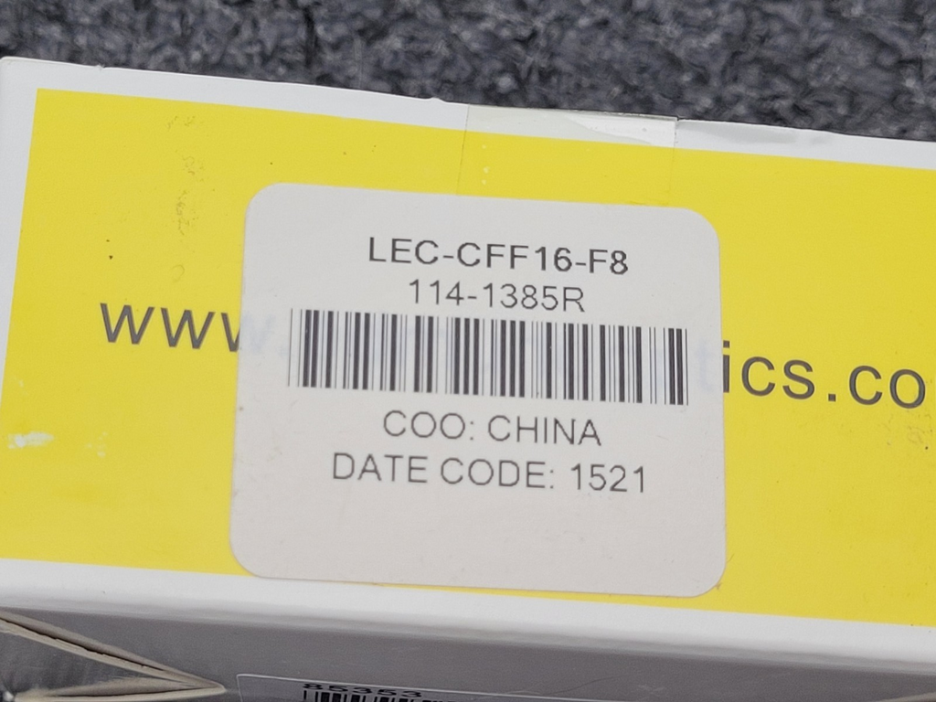 Edmund Optics Vision Lens LEC-CFF16-F8 114-1385R 16mm Ci Series F8.0 85353 686