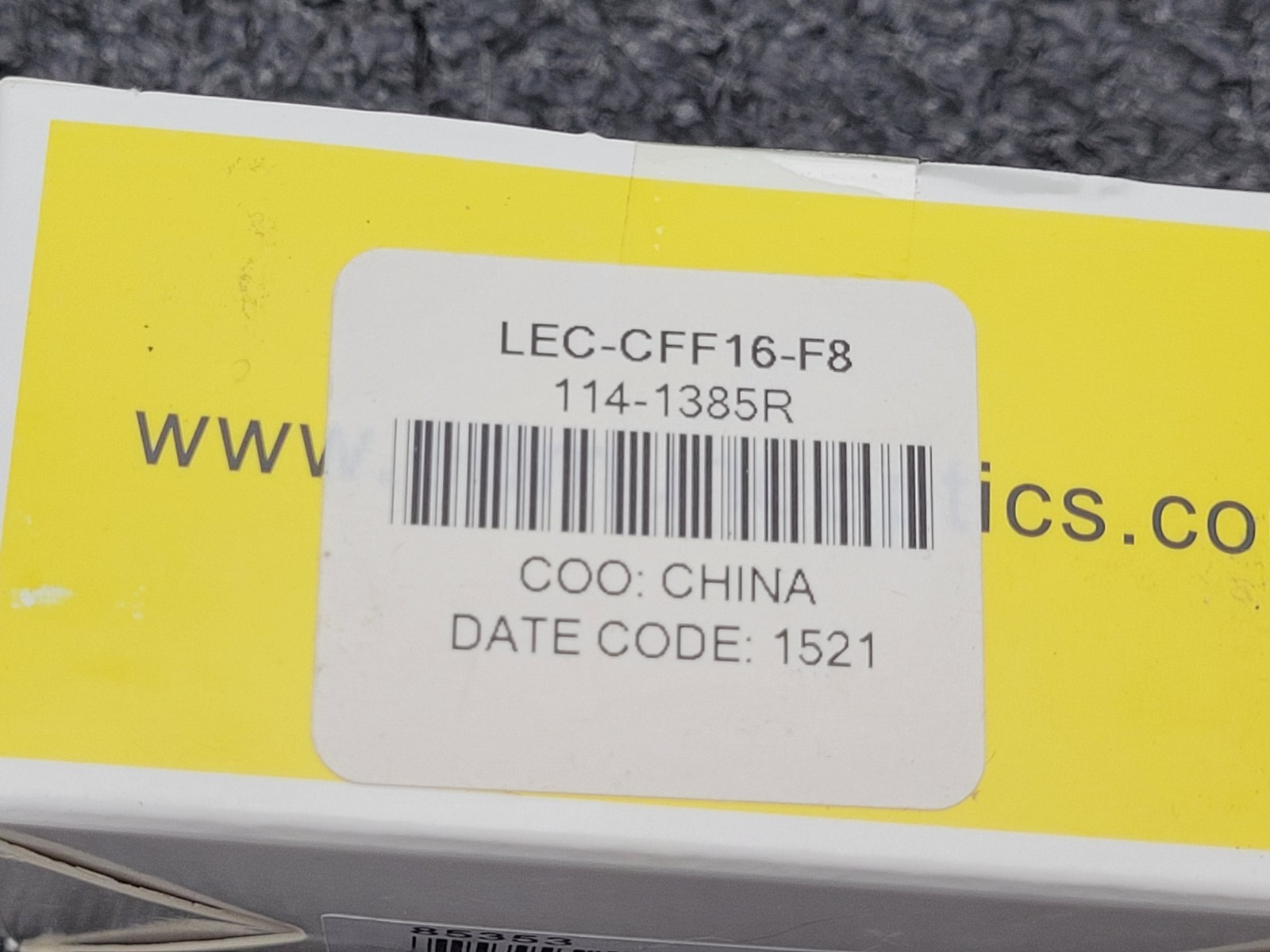 Edmund Optics Vision Lens LEC-CFF16-F8 114-1385R 16mm Ci Series F8.0 85353 686