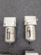 Lot of 16x  SMC Pneumatic Compressed Air Filter Assembly NAFM2000-N01-C