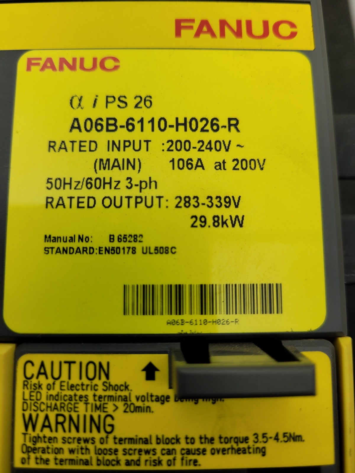 FANUC Power Supply Module YWP-C Interface Control Board A06B-6110-H026-R 29.8KW