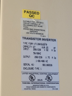 Toshiba H3  Tosvert 130H3 VT130H3U2270 25HP VFD Motor Drive Control 208/230VAC