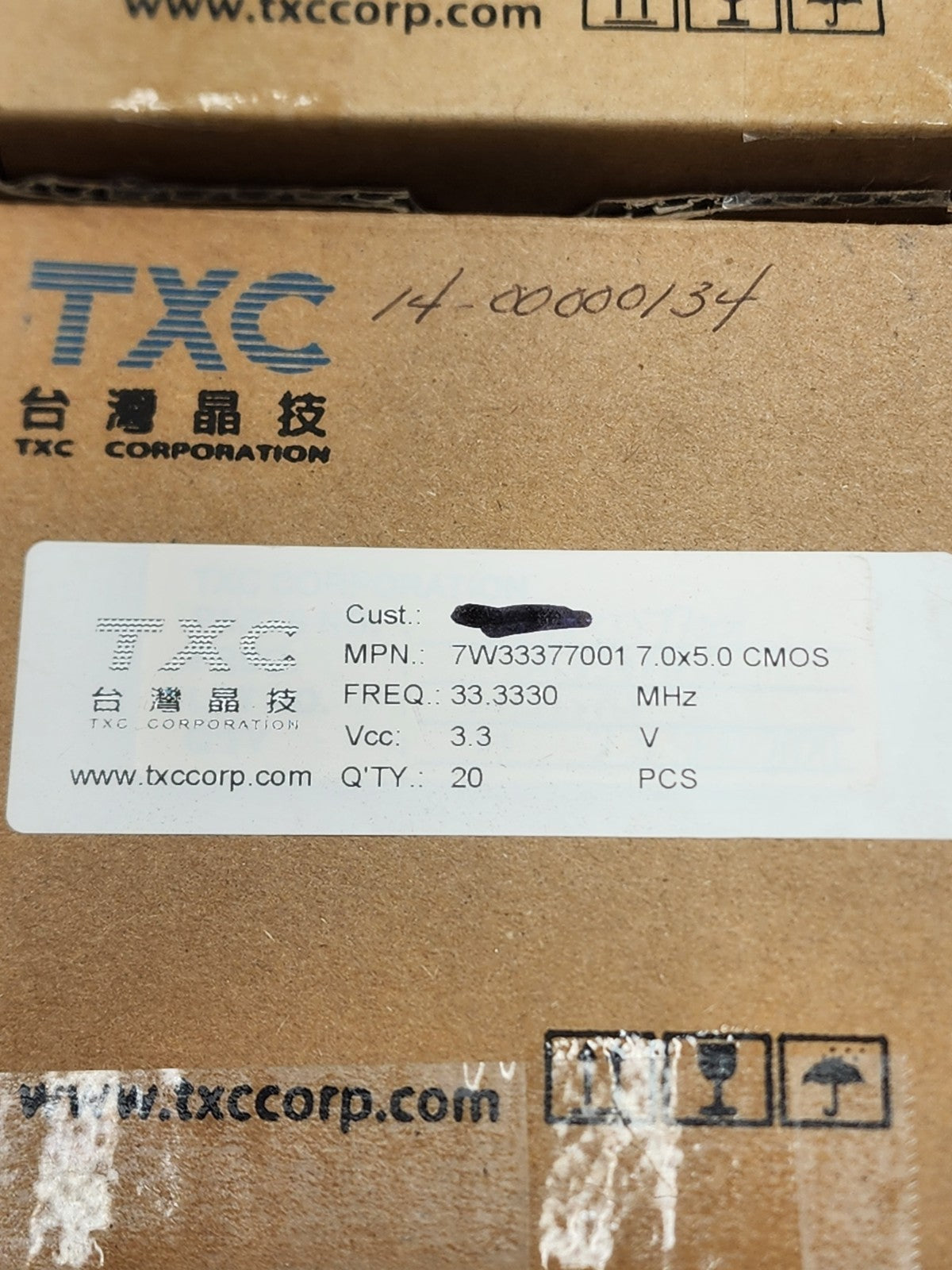 Lot of ~575 TXC XO SMD CMO Crystal Osillator 25 33 50 75 100 125 150 212MHz