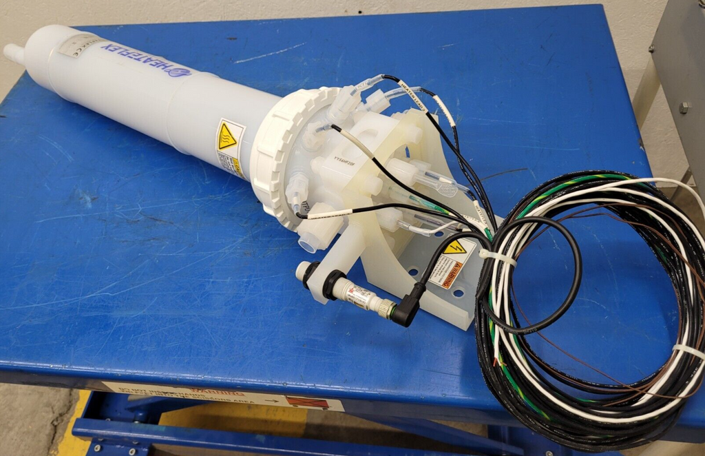 Heateflex LHN-1-09-0-A21-14-25 Ultra Pure In-line Fluid Acid Heater PVDF/PFA 9kW