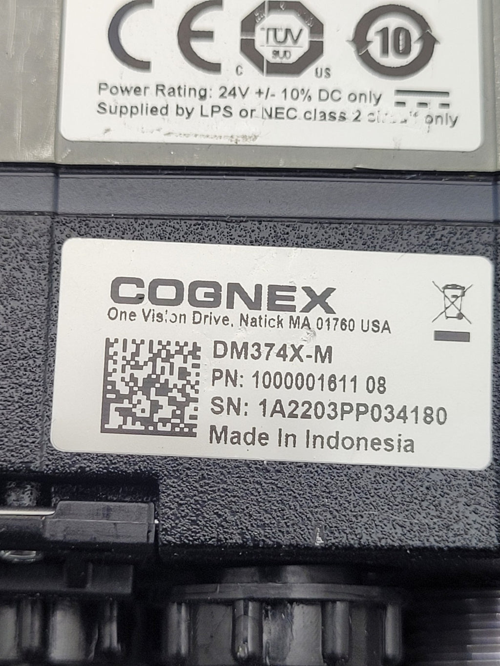 Cognex DM374X-M  1/1.8" CMOS 8.9mm Fixed Mount Bar Code Reader w/new Torch Light
