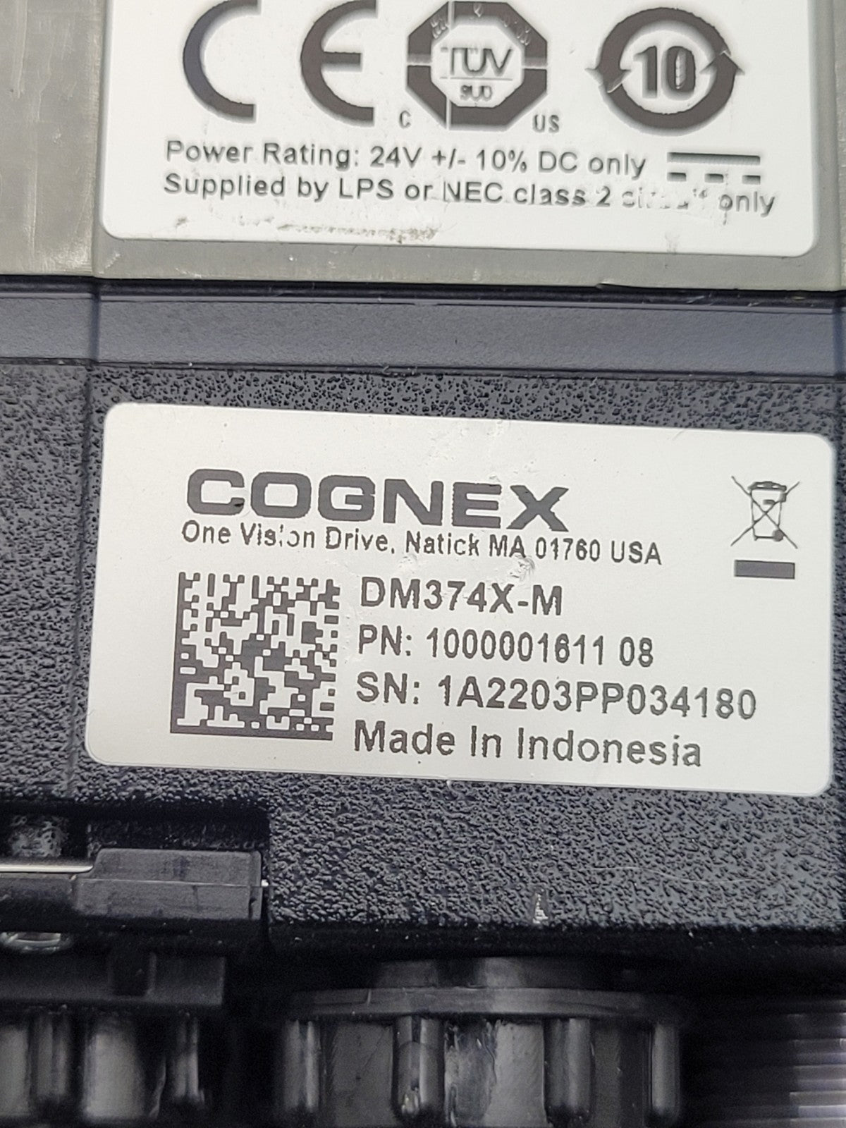 Cognex DM374X-M  1/1.8" CMOS 8.9mm Fixed Mount Bar Code Reader w/new Torch Light