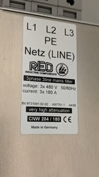 REO IBK CNW 204/180 3 Phase 3 Line Passive Mains Filter 480VAC 50/60Hz 180A