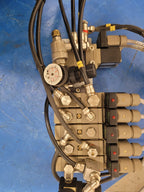 Burkert 413-G-1/4-B-PL-1/4 Pneumatic Solenoid 7 Valve Manifold 120VAC Unit A