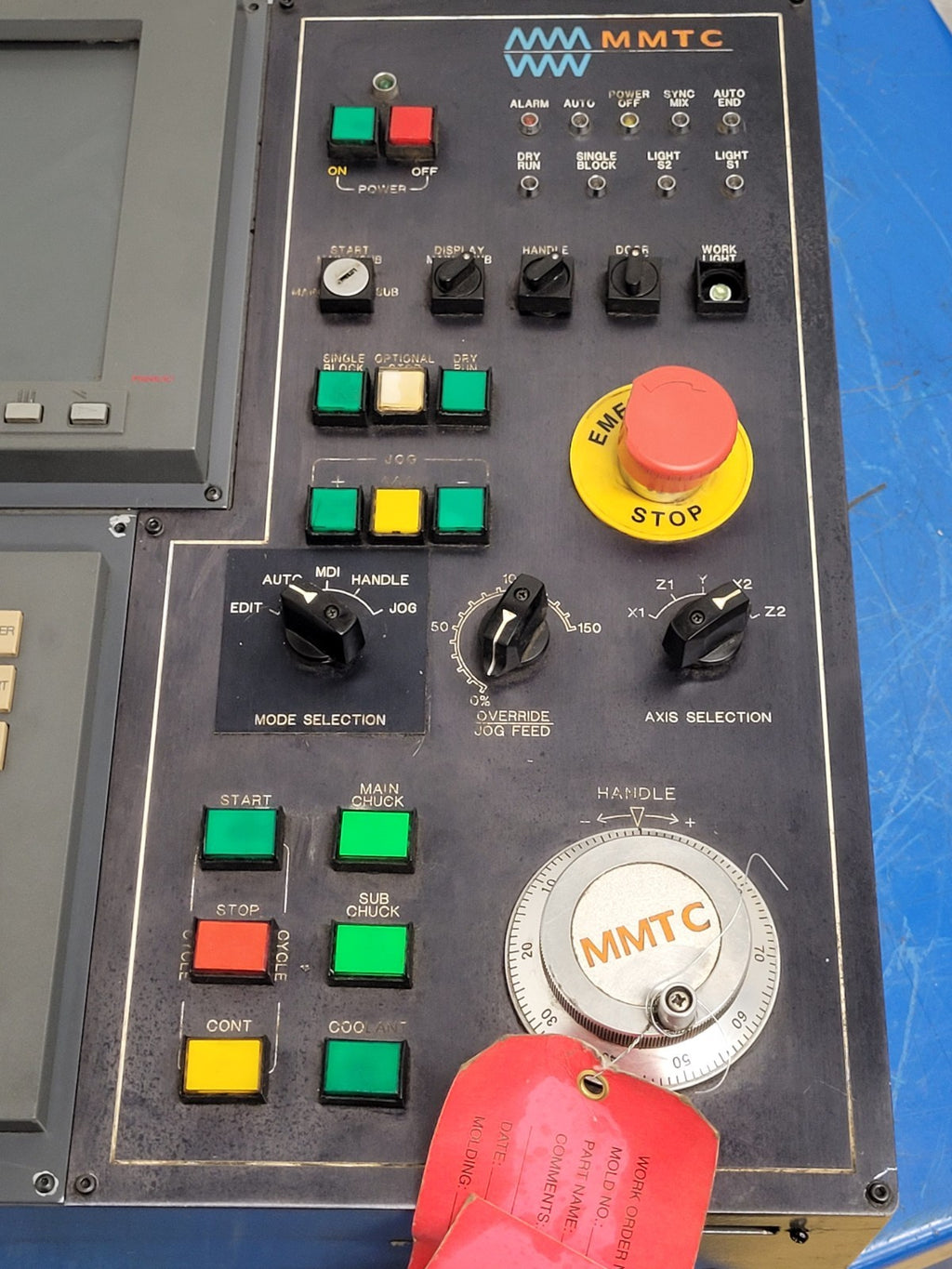 Fanuc A02B-0283-B502 MMTC CNC Operator Interface Control Panel 18i-TB