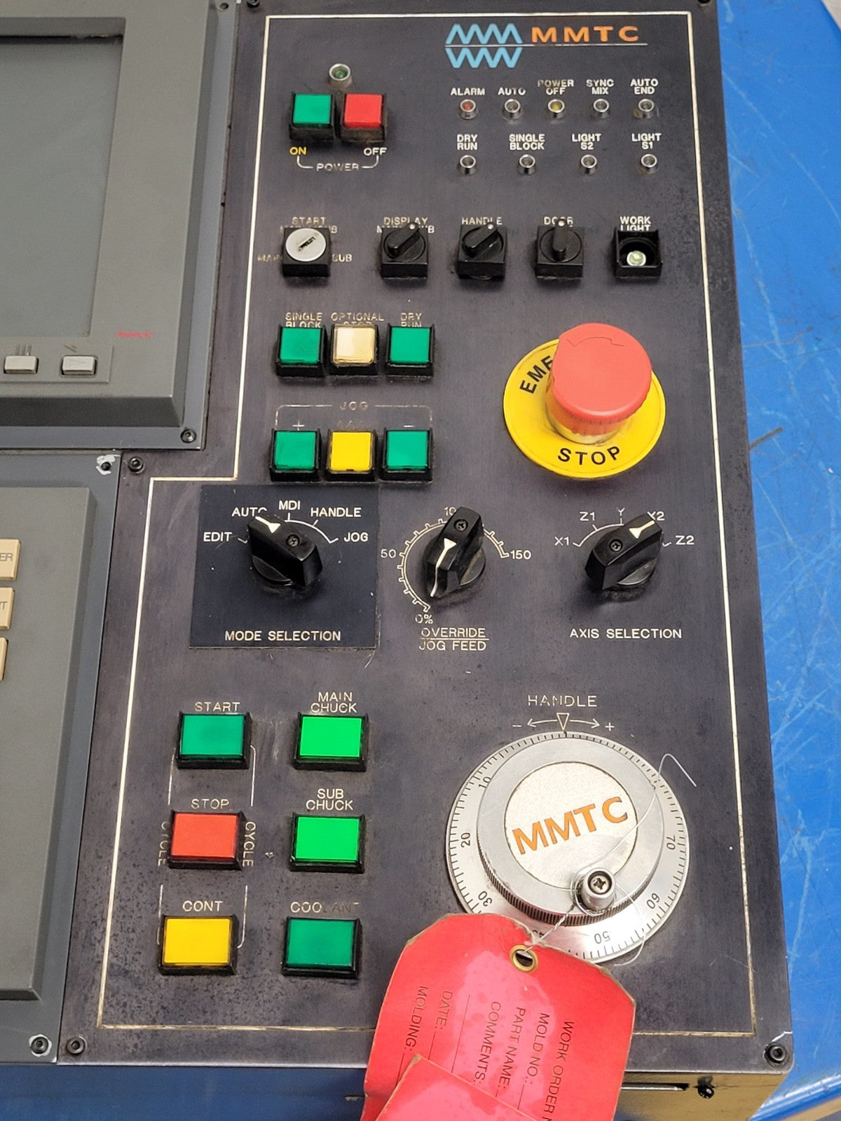 Fanuc A02B-0283-B502 MMTC CNC Operator Interface Control Panel 18i-TB