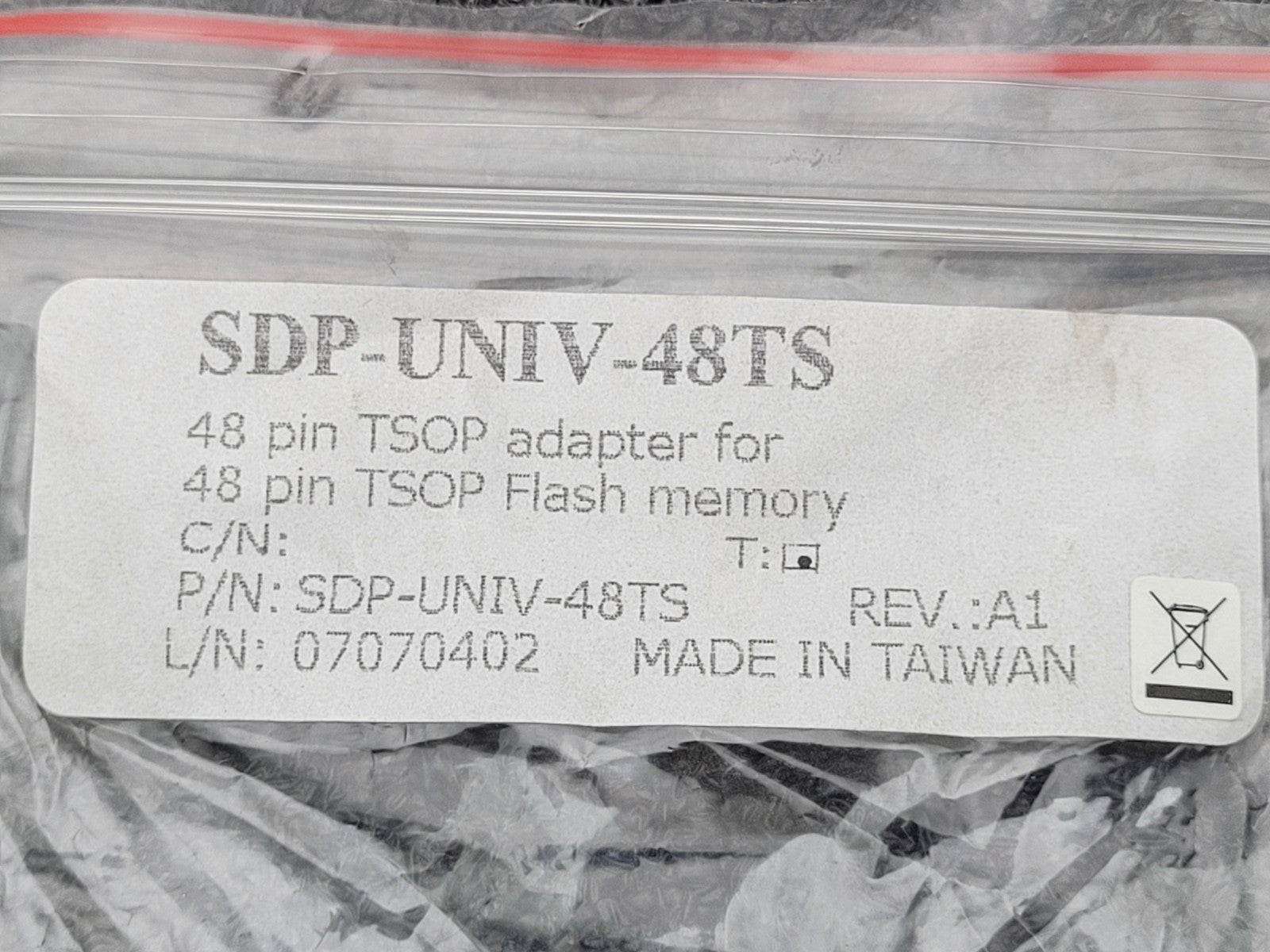 Dataman SDP-UNIV-48TS Universal Adapter for 48-pin TSOP 12mm x 20mm Chip Socket