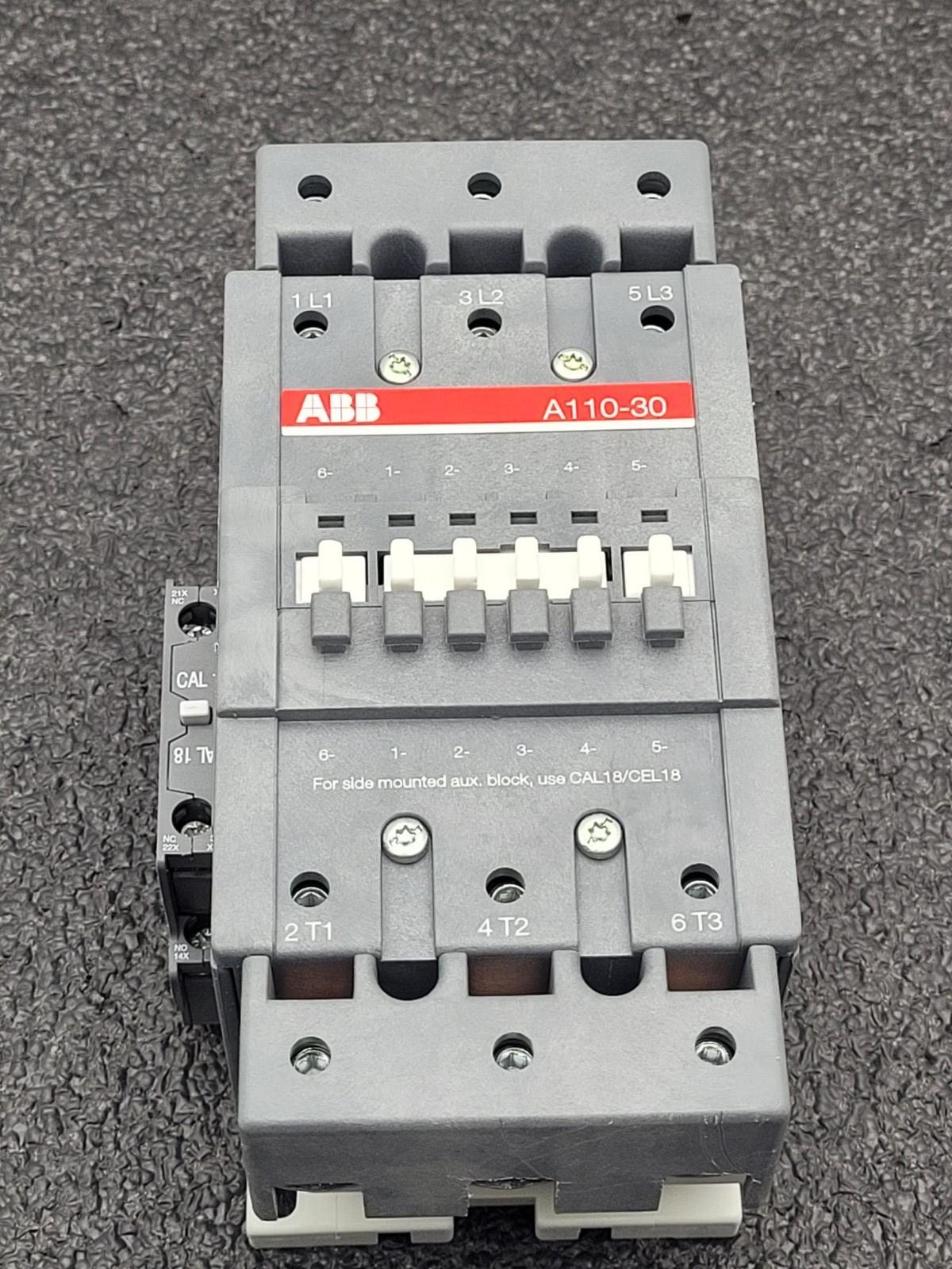 ABB A110-30 Contactor 110V-50Hz 115-120V-60Hz Coil w/ Auxillary CAL18-11