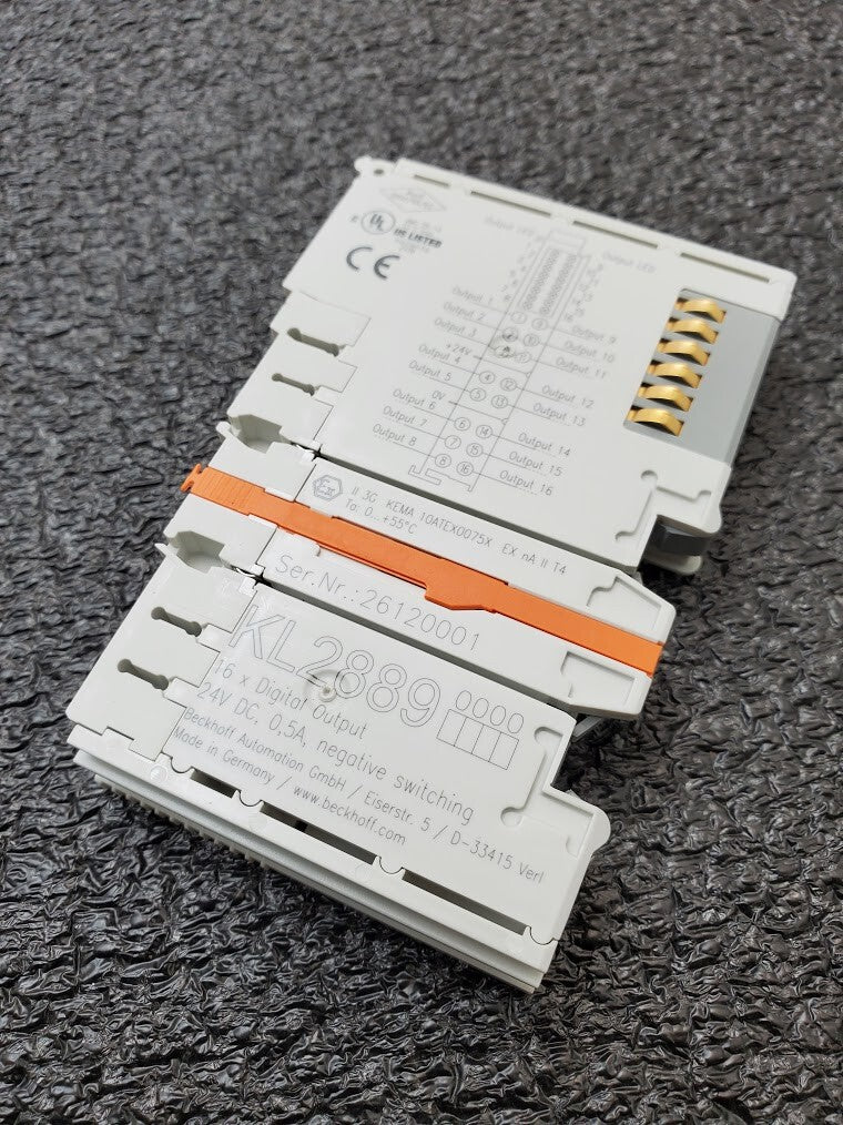 Beckhoff KL2889 HD Bus Terminal 16x Digital Output 24VDC Neg. Ground Switching
