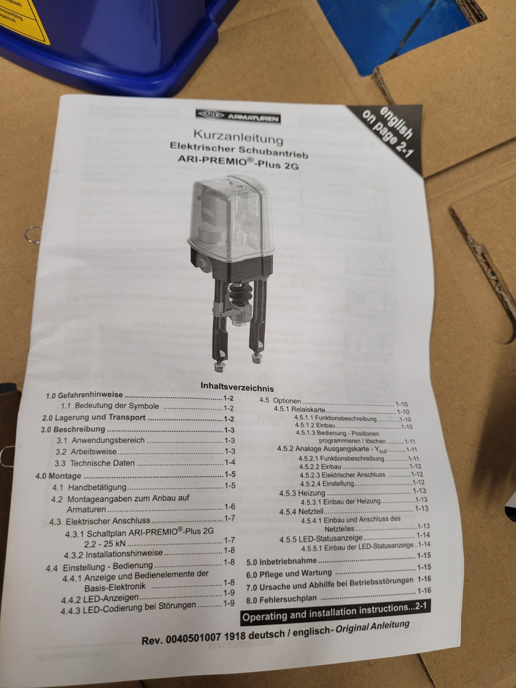 Armaturen ARI-PREMIO-Plus 2G Electric Thrust Actuator DN25 3 Way Mixing Valve