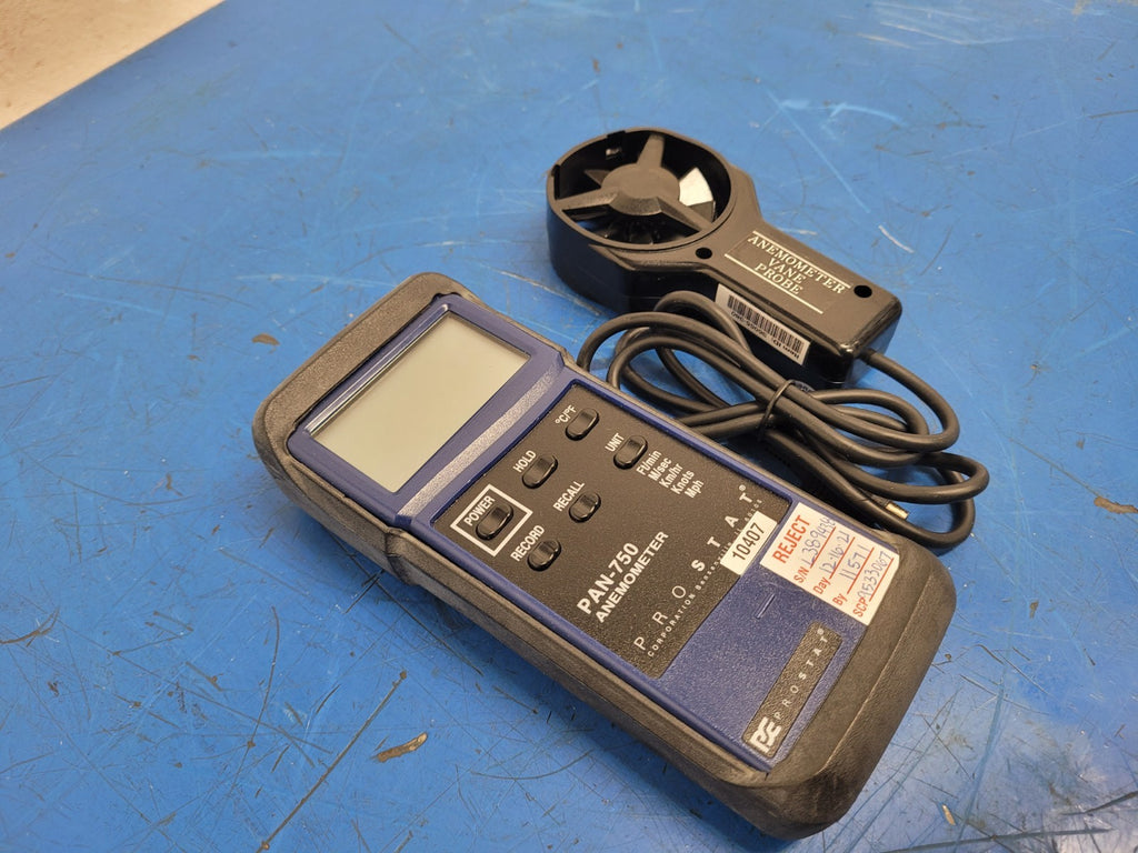 Prostat PAN-750 Vane Probe Anemometer Air Speed Handheld Device Bad Vane Probe