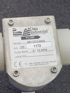 Data Industrial 8411515-9022 Flow Sensor 0-12 GPM Rate Chemical Flow Sensor