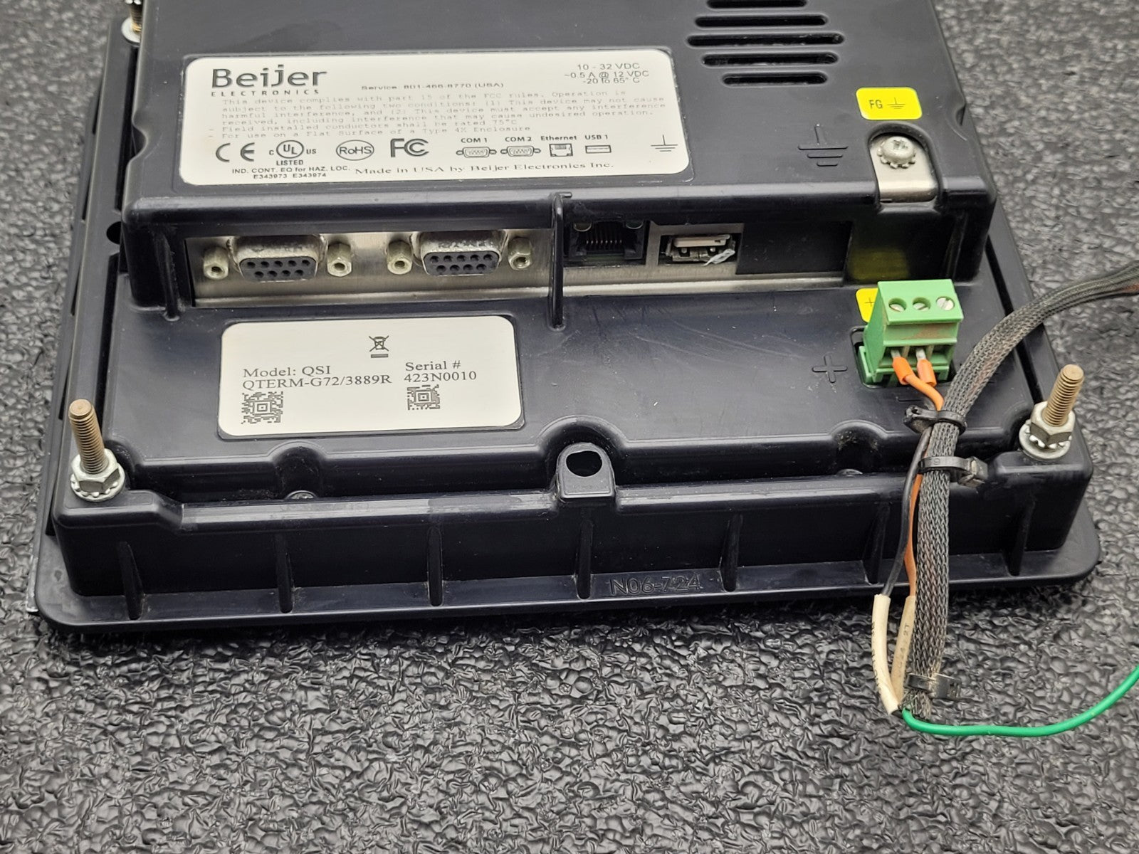 Beijer Electronics QSI QTERM-G72/3889R LCD Widescreen Graphic Touchscreen HMI