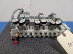 Numatics 8x Valve Solenoid 041SA400M0000F 6x Regulated Pneumatic Manifold N3