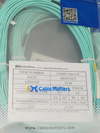 Lot of 9x OM4 LC LC DX 15M Fiber Optic Assy Patch Cable 50ft LC/LC MM DX