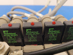 Burkert 413-G-1/4-B-PL-1/4 Pneumatic Solenoid 7 Valve Manifold 120VAC B