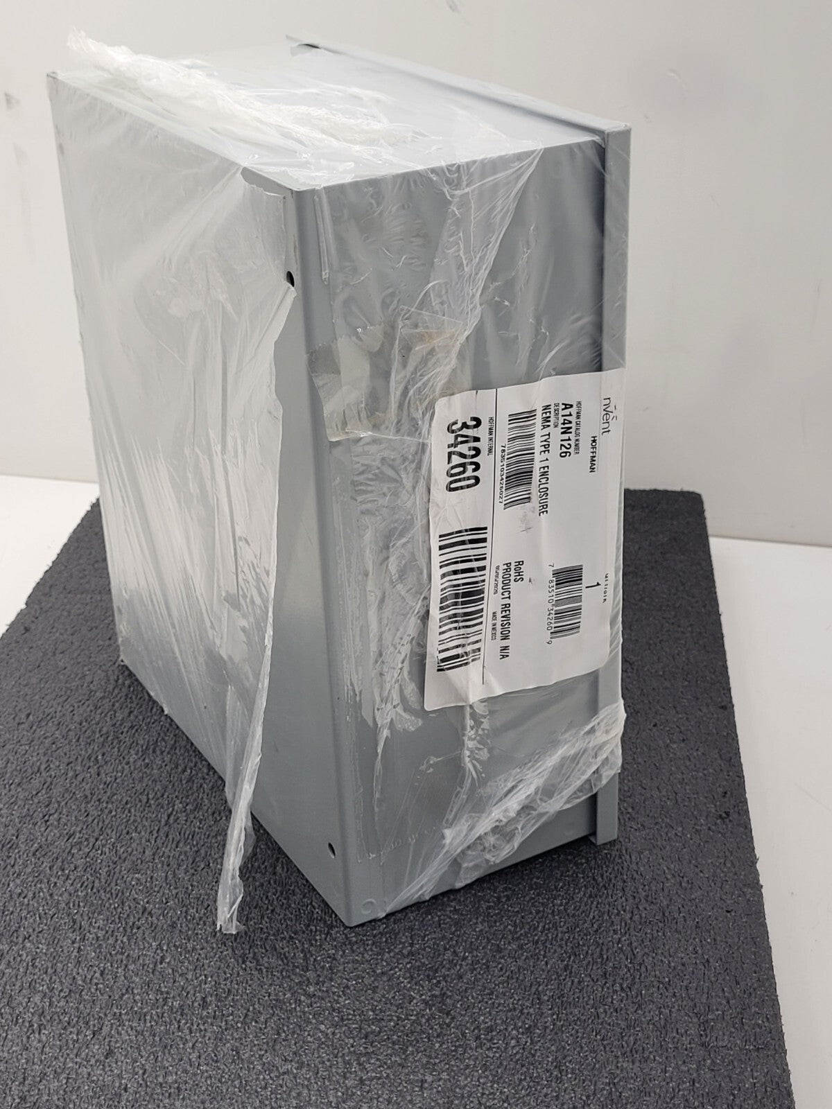HOFFMAN Nvent A14N126 Metallic Enclosure Grey 14"x12"x6" w/ Hinged Door NEW