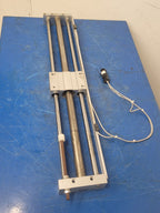 SMC CY1L25H-650-F79L Rodless Magnetic Coupled Guided Cylinder w/ D-F79 Sensors