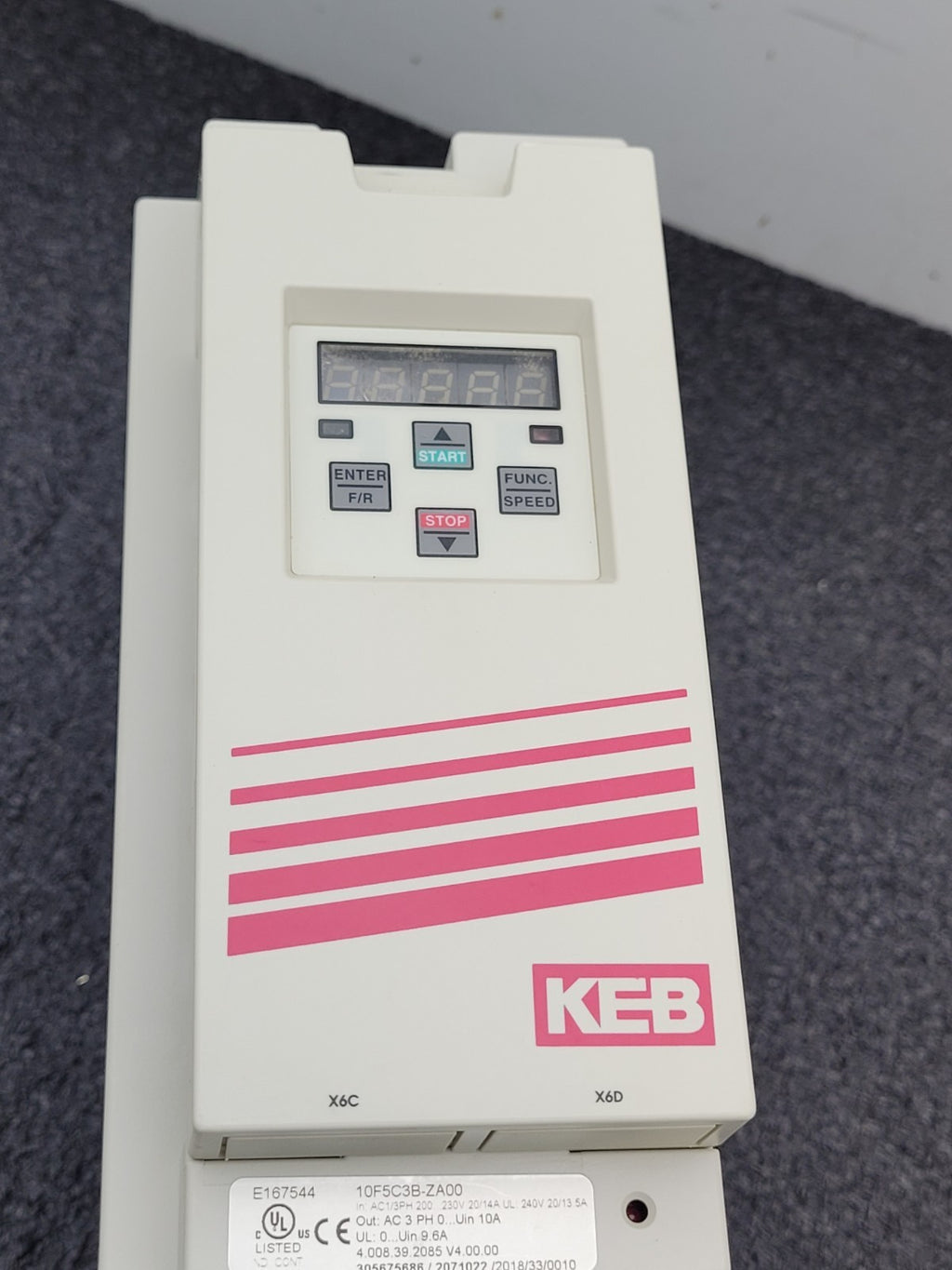 HOMAG / KEB Combivert 10F5C3B-ZA00 Frequency Drive VFD AC Controller 240VAC 4kVA