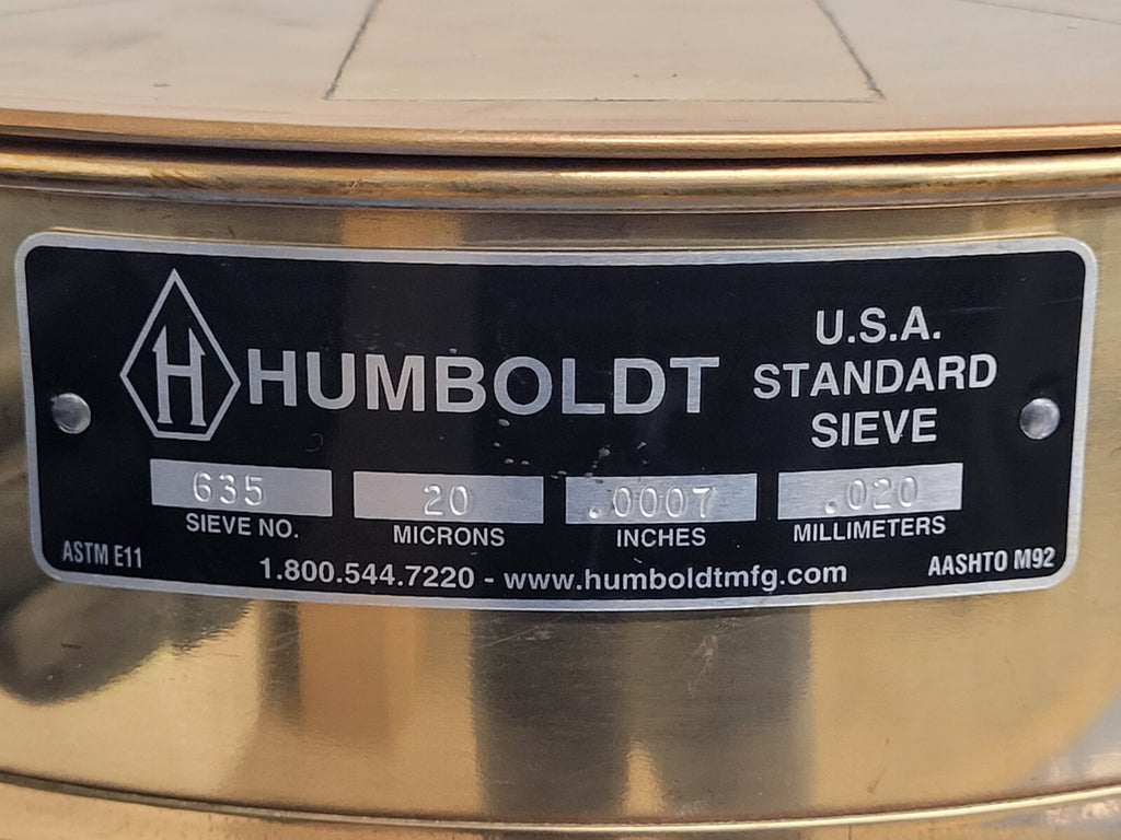 12" Lot of 5x Humbolt Hogentogler 230, 635, 325, 2x 500 Standard Test Sieve