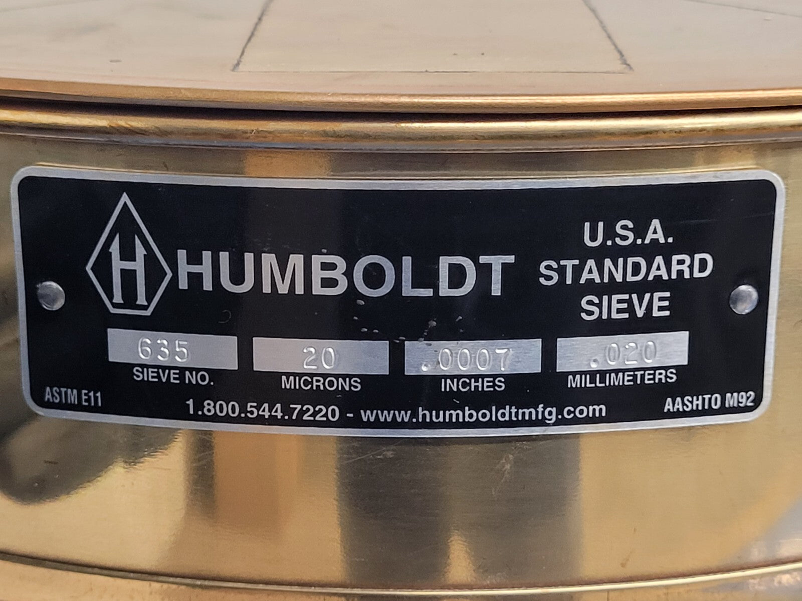 12" Lot of 5x Humbolt Hogentogler 230, 635, 325, 2x 500 Standard Test Sieve