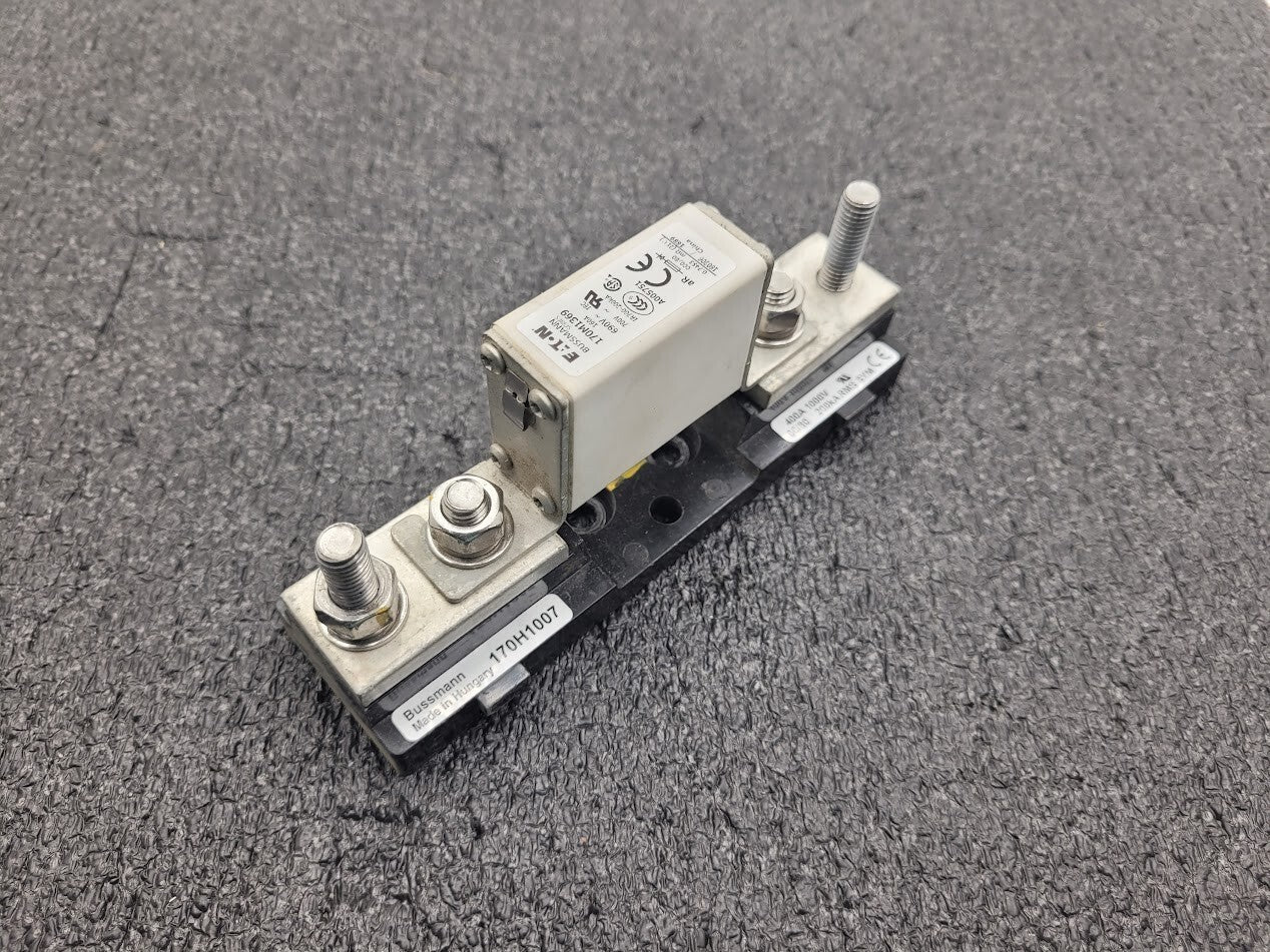 3x Bussmann 170M1369 High Speed Square Body Fuse + Holder 160A 690VAC 170H1007