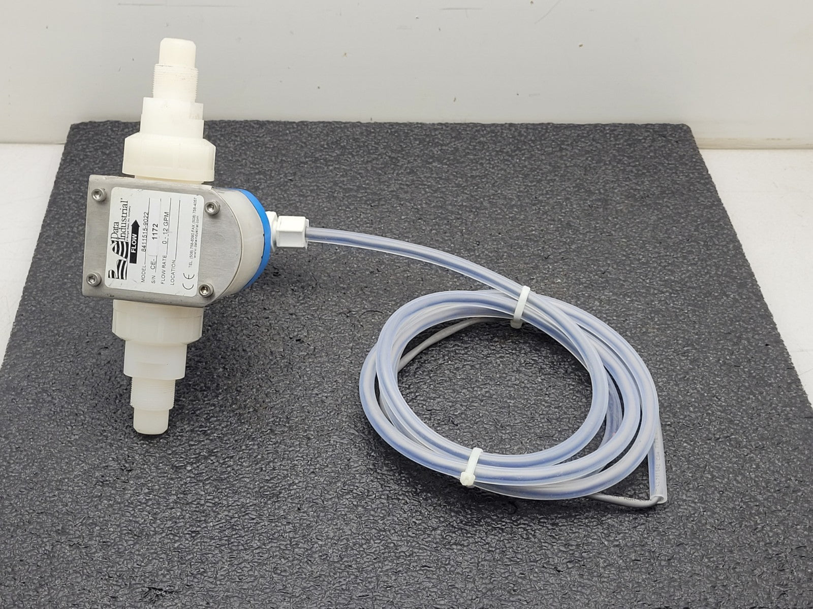 Data Industrial 8411515-9022 Flow Sensor 0-12 GPM Rate Chemical Flow Sensor