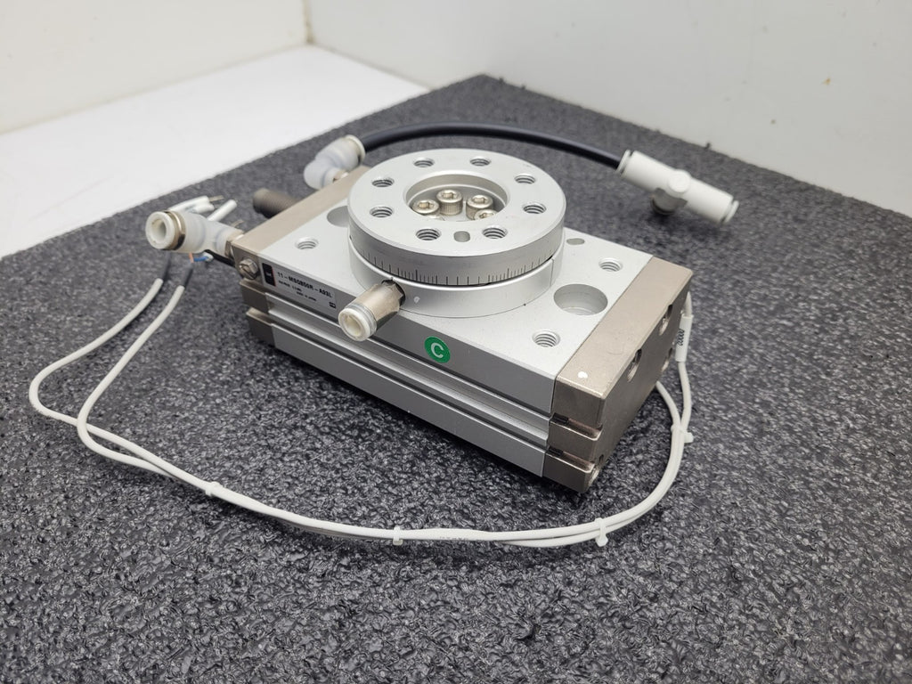 SMC 11-MSQB50R Pneumatic Rotary Actuator Table w/ 2x D-A93 Autoswitches Sensors