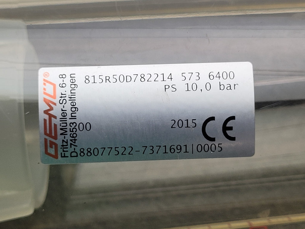 GEMU 815R50D Plastic Variable Area Flow Meter Rotameter Liquid Gas w/ sensor