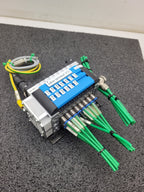 FESTO 8 Valve Pnumatic Solenoid Block CPV10-GE-DI01-8 165809 + CPV10-VI 18200