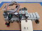 Numatics Air Valve Manifold 6x Solenoid 041SA400M0000F 2x regulated 24VDC N1