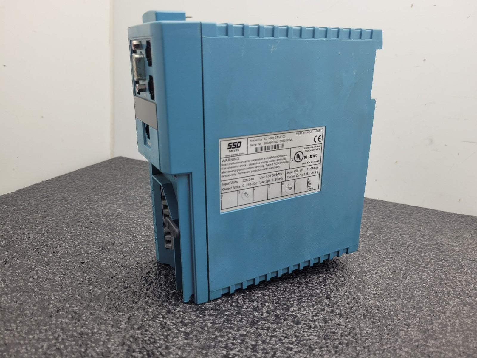 Parker Eurotherm SSD Servo Drive 631-006-230-F-00 240VAC Out 3PH [A]