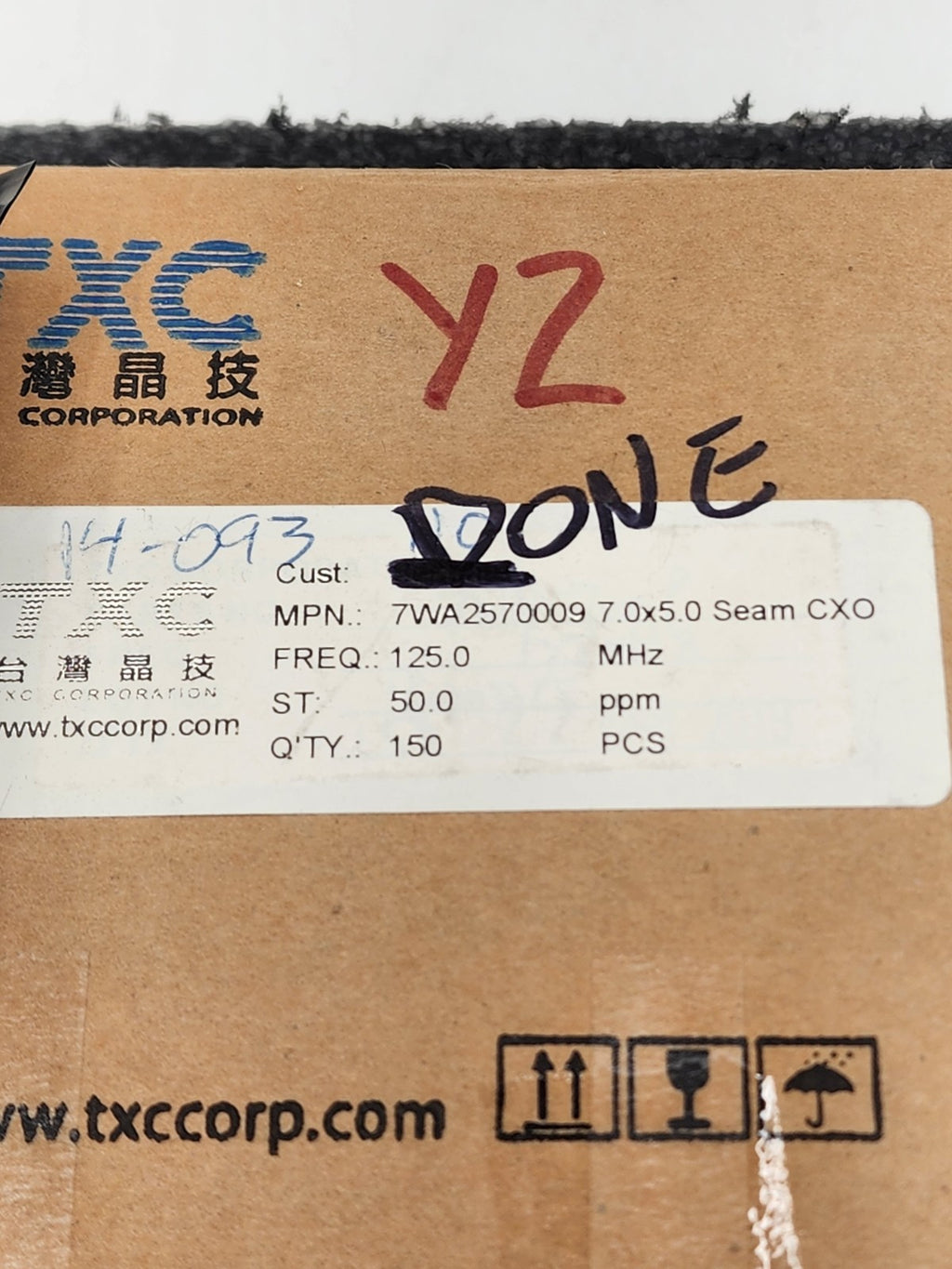 Lot of ~575 TXC XO SMD CMO Crystal Osillator 25 33 50 75 100 125 150 212MHz