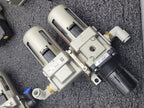 Lot of 5 SMC AFM30-03 Pneumatic Booster, 2x Regulator Solenoid Soft Start Valve