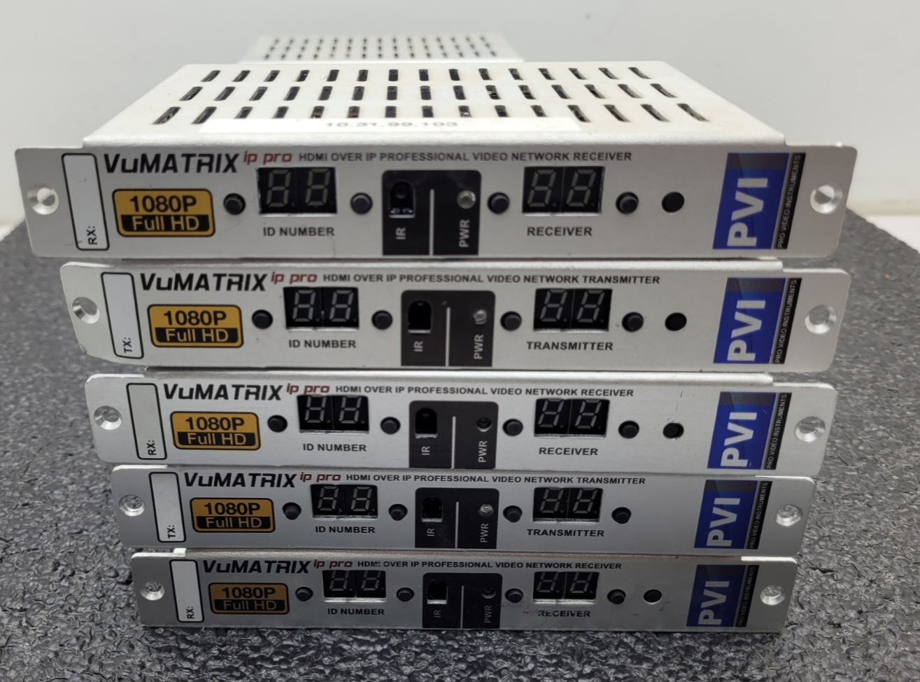 13x PVI VUMATRIX Ip Pro VMX-1X-RX-IP-PRO 1080P full HD HDMI Ethernet LAN Modules