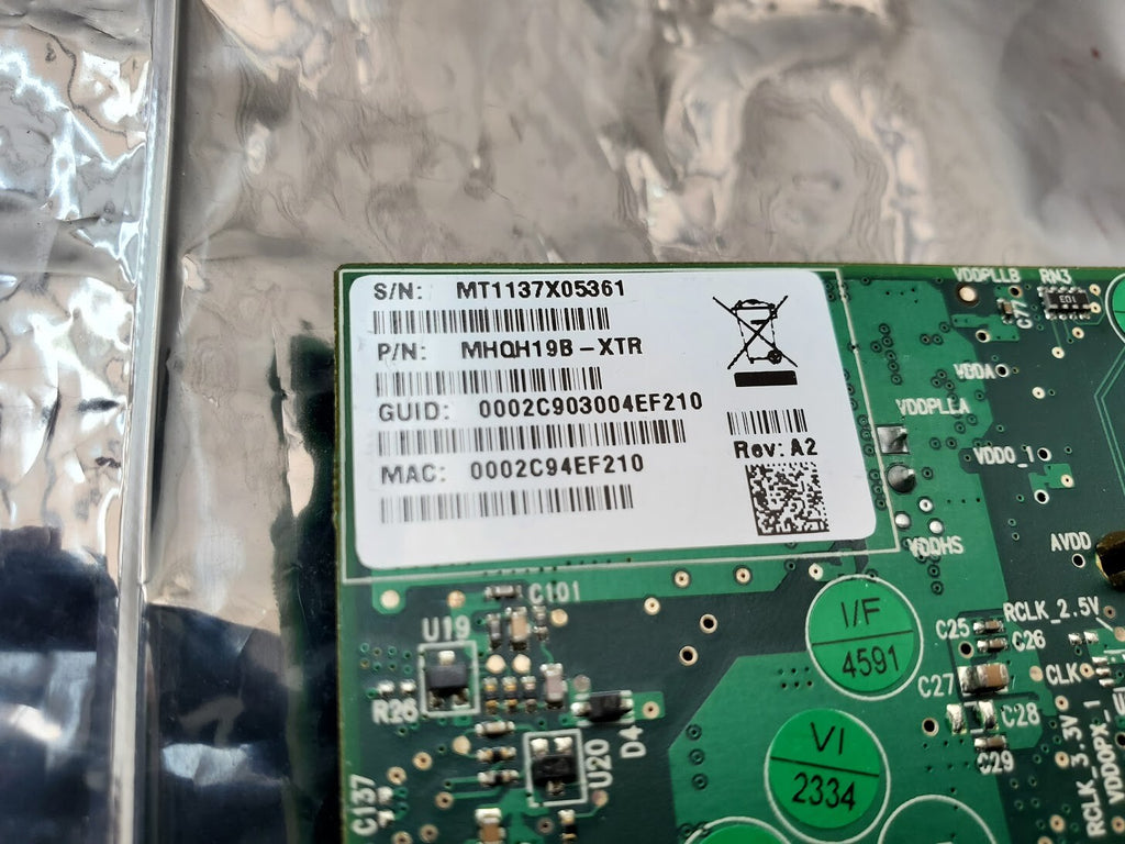 Mellanox MHQH19B-XTR Single Port 40Gb/s QDR PCIe Gen2 5.0 GTs VPI Adapter