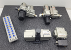Lot of 5 SMC AFM30-03 Pneumatic Booster, 2x Regulator Solenoid Soft Start Valve