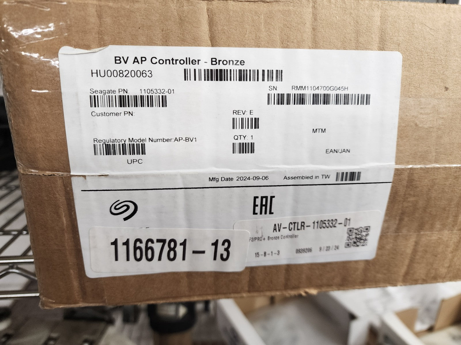 BV AP Controller Bronze AMD EPYC EXOS Drive Array Controller 1105332-01 AP-BV1