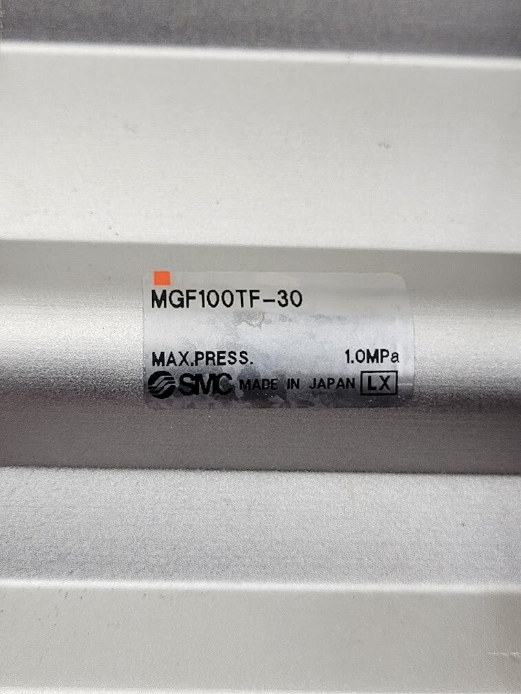 SMC MGF100TF-30 Low Profile Compact Guided Guide Pancake Cylinder w/ Sensors